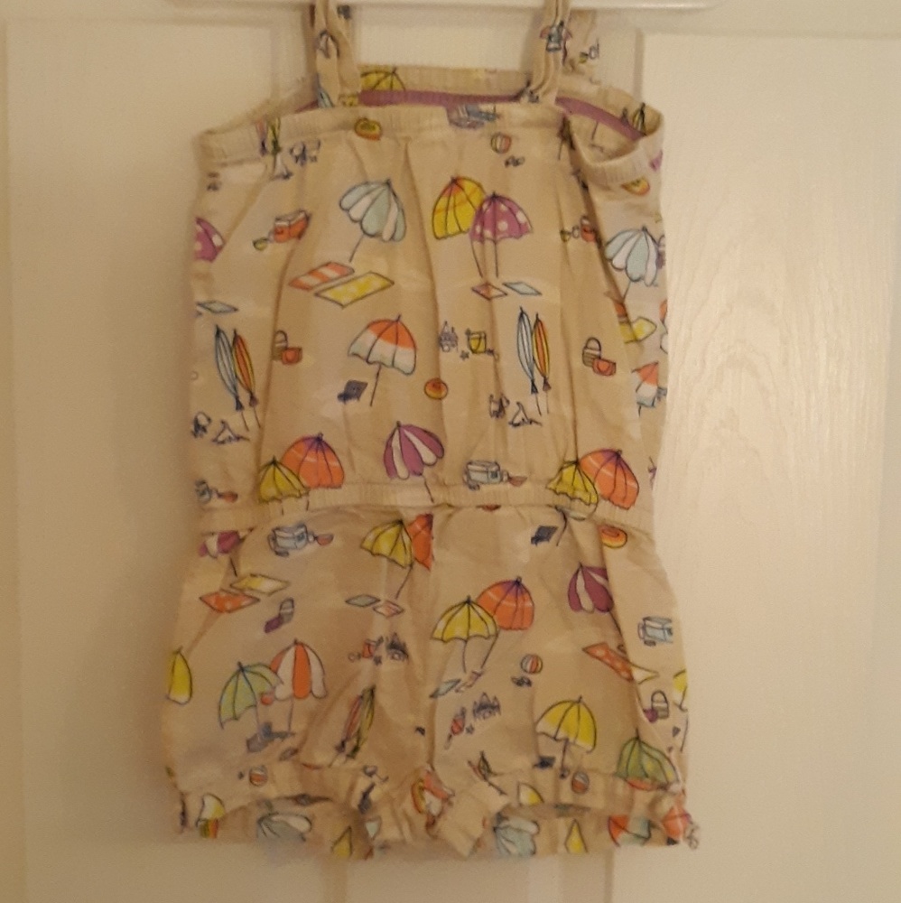 3T one piece romper, beach print